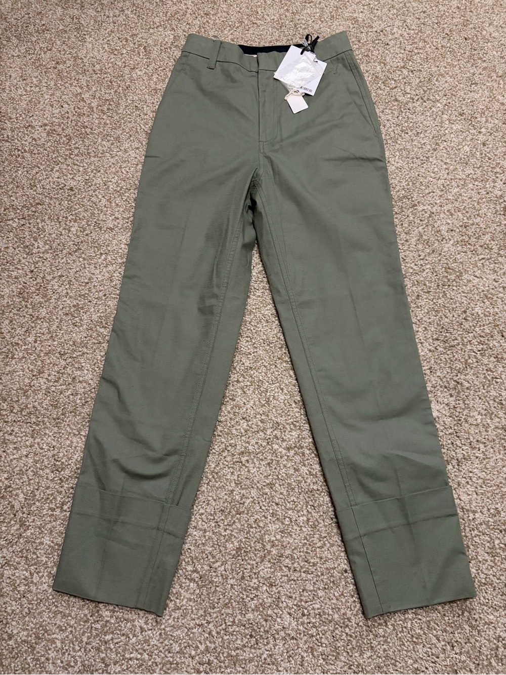 The Script Claudia Tailored Trousers NWT Olive Green Size 0 | $378 MSRP